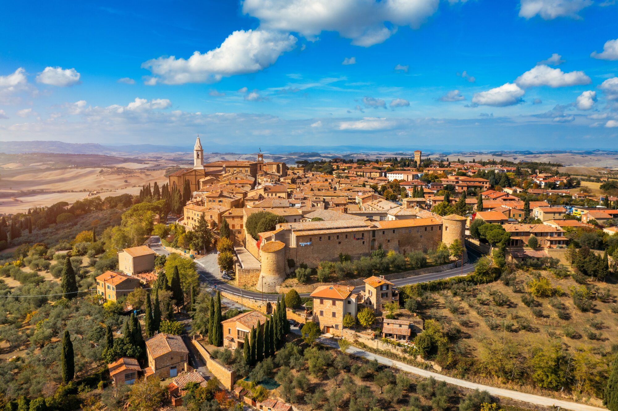 Pienza,,A,Town,In,The,Province,Of,Siena,In,Tuscany, offerte viaggi in pullman organizzati