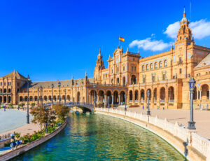 Seville,,Spain.,Spanish,Square,(plaza,De,Espana) viaggi in pullman organizzati