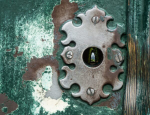 St. Peter's Basilica from the keyhole on Aventino Hill, Rome Ita St. Peter's Basilica from the keyhole on Aventino Hill, Rome Ita