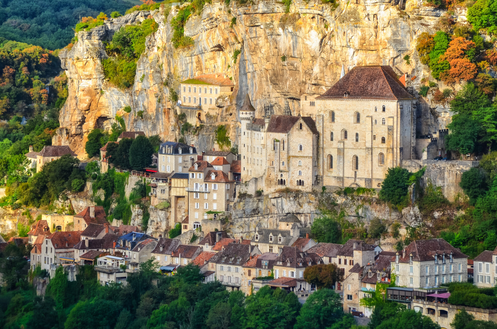 Rocamadour village detail view, France Rocamadour village detail view, France