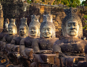 A beautiful view of Angkor Thom temple at Siem Reap, Cambodia. A beautiful view of Angkor Thom temple at Siem Reap, Cambodia.