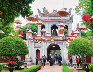 Courtyard of Temple of Literature in Hanoi Courtyard of Temple of Literature in Hanoi