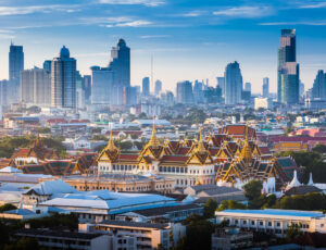 Sunrise with Grand Palace of Bangkok, Thailand Sunrise with Grand Palace of Bangkok, Thailand