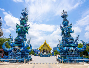 Rong Sua Ten temple or Blue temple in Chiang Rai Province, Thailand Rong Sua Ten temple or Blue temple in Chiang Rai Province, Thailand