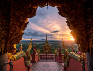 Wat Phra That Doi Shan Religious tourist spots, Lampang Province, Thailand