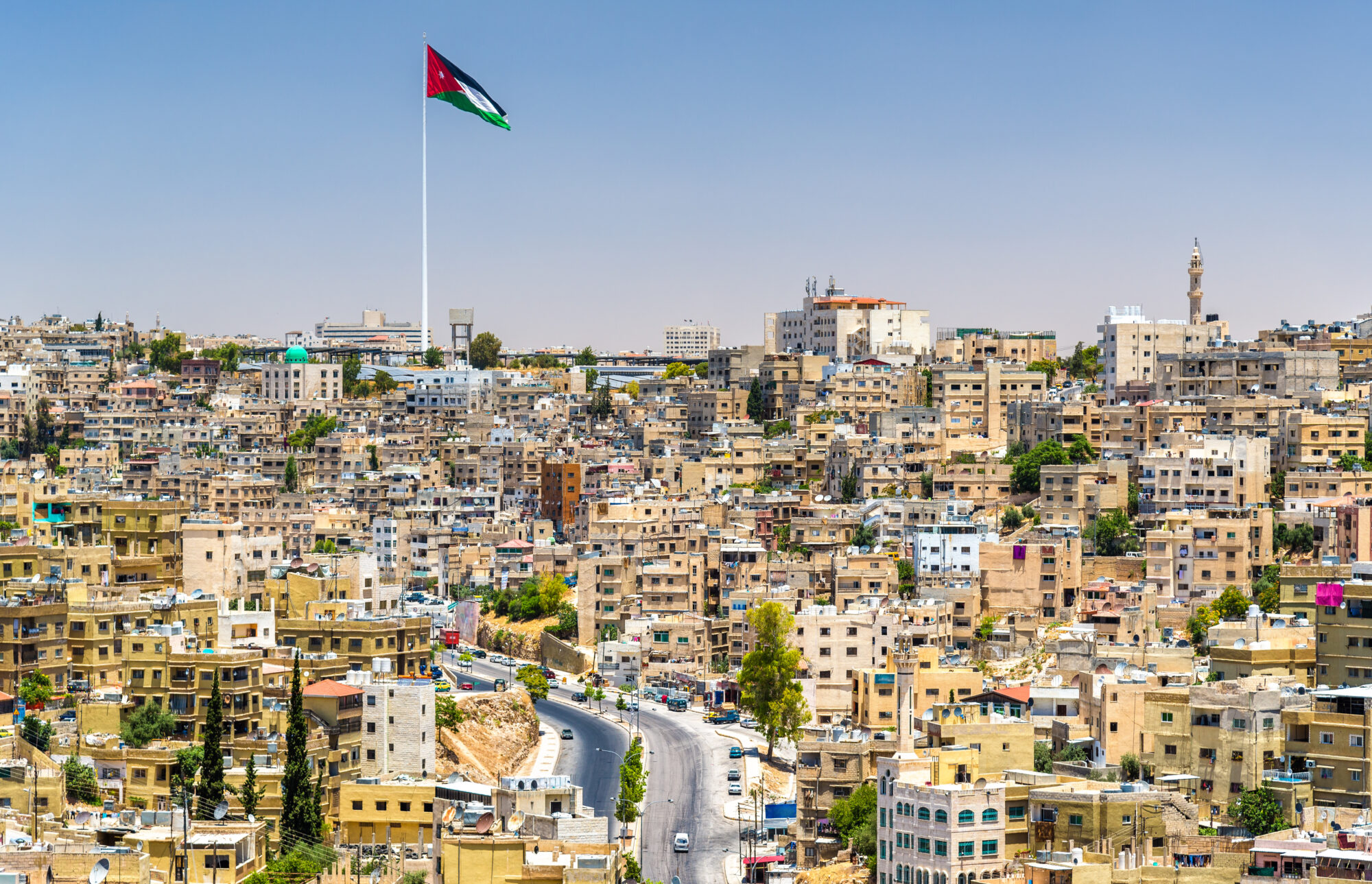 Cityscape of Amman downtown from the Citadel viaggi in pullman organizzati