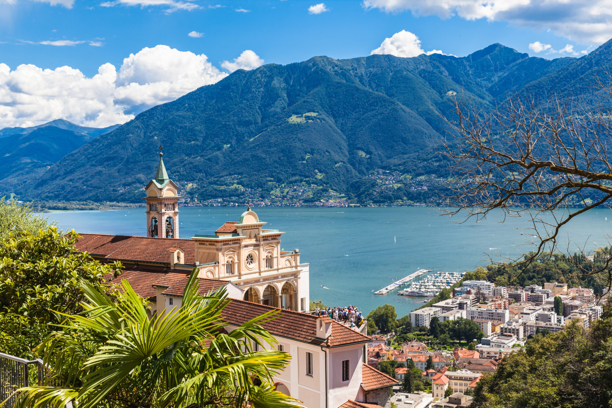 View,Of,Madonna,Del,Sasso,Church,Above,Locarno,City,And