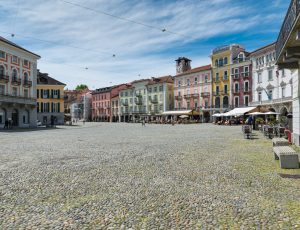 Locarno,,Switzerland,,Square,Grande,(piazza,Grande),With,Shops,And,Restaurants