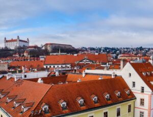 A,High-angle,Panoramic,View,Displays,The,Historic,Red-tiled,Rooftops,,St. tour 4 capitali