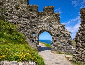 Tintagel Castle in Cornwall, UK